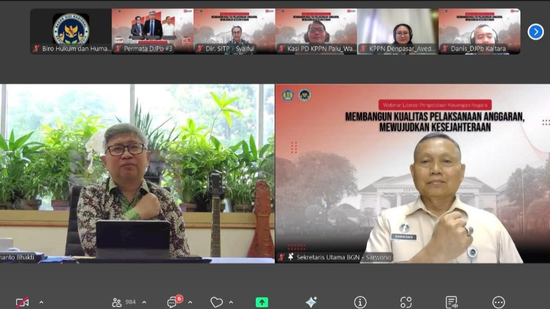 Tingkatkan Kualitas Anggaran, BGN Bintan dan Kemenkeu Selenggarakan Webinar Literasi Keuangan
